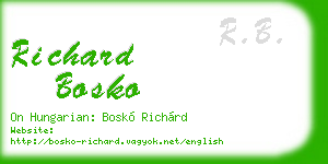 richard bosko business card