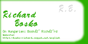 richard bosko business card